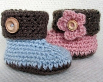 Crochet Cuffed Baby Booties, baby booties, baby shoes, baby gift, crochet baby booties, baby shoes girl, baby shoes boy, baby shower gift