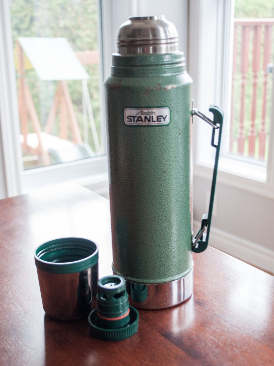 Vintage stanley aladdin thermos metal thermos made in USA