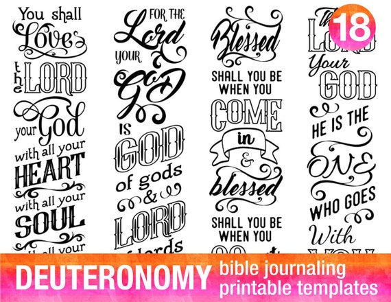 DEUTERONOMY 4 Bible journaling printable by BibleVerseColoring