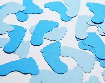 Baby Boy Baby Shower Decorations, Baby Feet Decoration, Baby Shower Confetti, Shower Decorations, Blue Baby Shower, Little man party decor