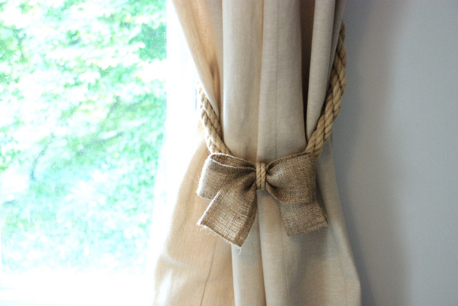 hemp rope and burlap bow curtain tiebacks nautical ties rope curtain tiebacks shabby chic hemp rope and burlap bow curtain tiebacks nautical ties rope curtain tiebacks shabby chic