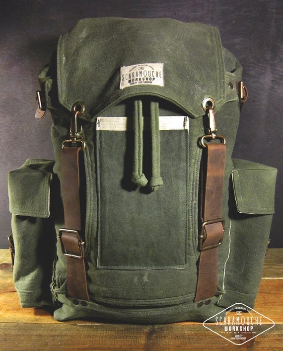 The Globetrotter Pack. Waxed Canvas Backpack for Hiking