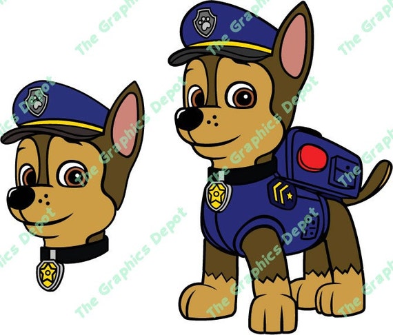 Download Paw Patrol Chase svg dxf pdf eps ai files by TheGraphicsDepot