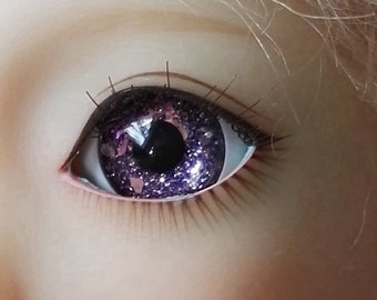 Glitter Purple Doll Eyes for BJD Dollfie 12mm 14mm 16mm 18mm 20mm 22mm