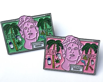 Vaporwave Bust Hat Pin