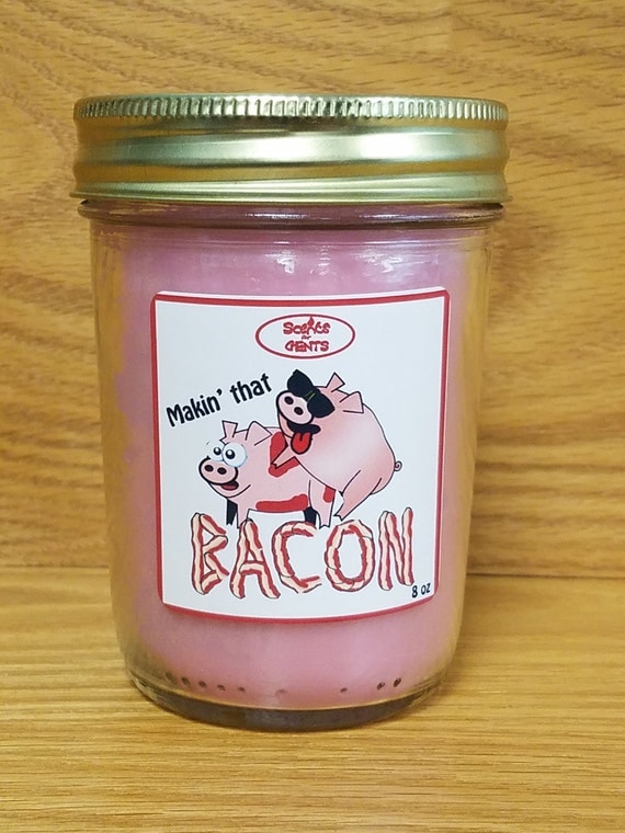 Bacon Scented Candle by Scents4gents on Etsy