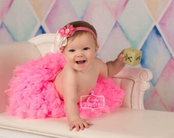Bright Watercolor Diamonds Backdrop, Kids Backdrop, Birthday Backdrop, Photo Backdrops, Photo Props, Photography Props, Kids Props, Backdrop
