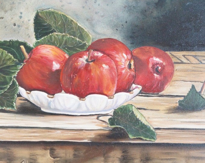 Still Life Apples- oil painting on canvas, by Nikulina Yulia- size 28*20( 70*50 cm)- original