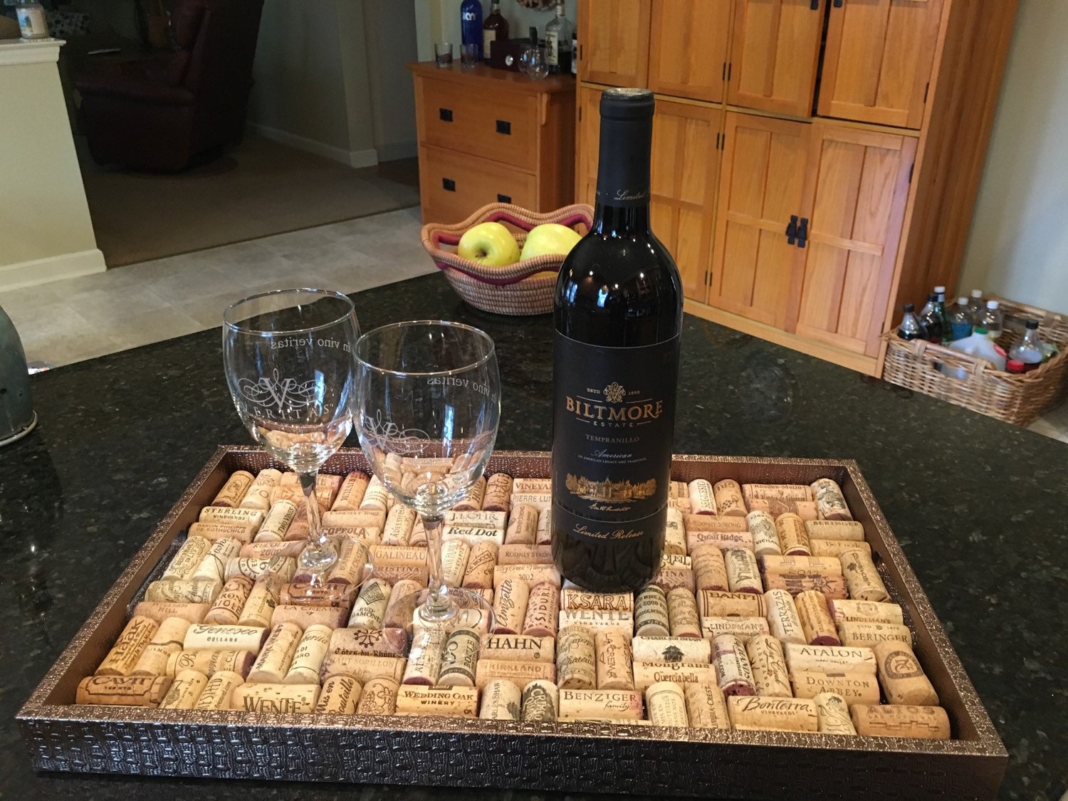 Wine cork tray