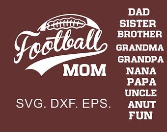 Football word art - football clipart- football mom - football dad - football sister svg,eps,dxf