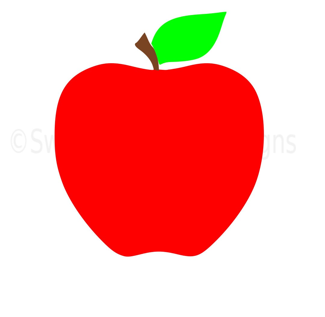 Apple monogram SVG instant download design for cricut or