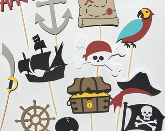 Pirate Cupcake Toppers | Ship Cupcake Toppers | Birthday Cupcake Toppers