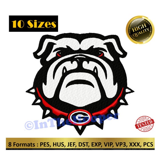 Georgia BULLDOGS Logo 2 Machine EMBROIDERY Designs By Inthehooper