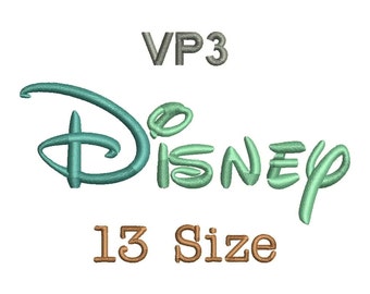 Disney Embroidery Font - 13 Size Monogram Fonts VP3 File Format Machine Embroidery Fonts Design - Instant Download