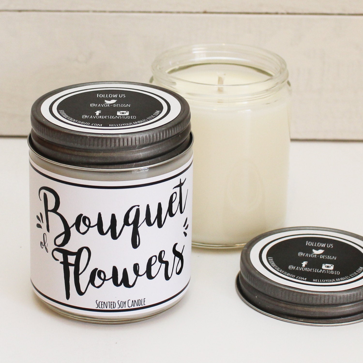 Bouquet of Flowers Scented Candle 8 oz Candle Candle Gift