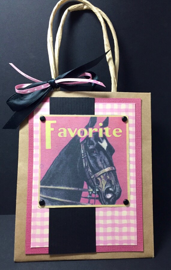 Horse Gift Bag Equestrian Horse Lover by LuckyCowgirlDesign