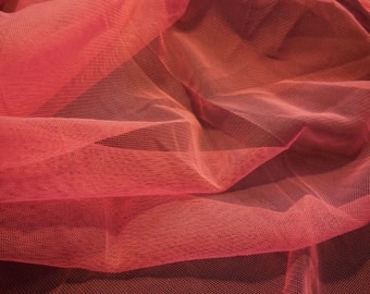 Sharp pink soft tulle fabric dress sewing polyester tulle fabric DIY is for sale . Sold by Per 0.5Meter
