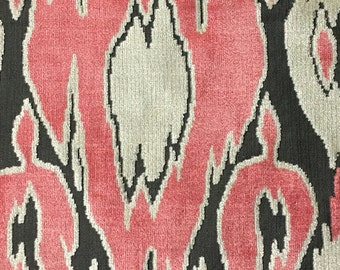 Upholstery Fabric - Harrow - Coral - Abstract Cut Velvet Home Decor Upholstery & Drapery Fabric by the Yard - Available in 16 Colors