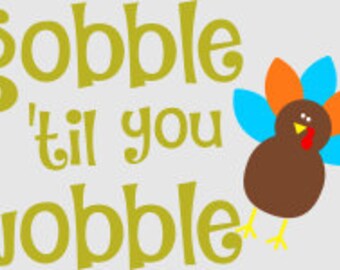 Items similar to Thanksgiving onesie gobble till you wobble ~onesie bow