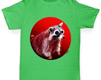 Boy's Googly Eyes Racoon T-Shirt