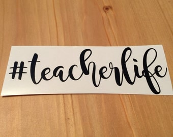 Teacher Life Decal, Yeti Monogram Decal, Personalized Vinyl Decal, Car Decal, Phone Decal, Laptop Decal, Water Bottle Decal