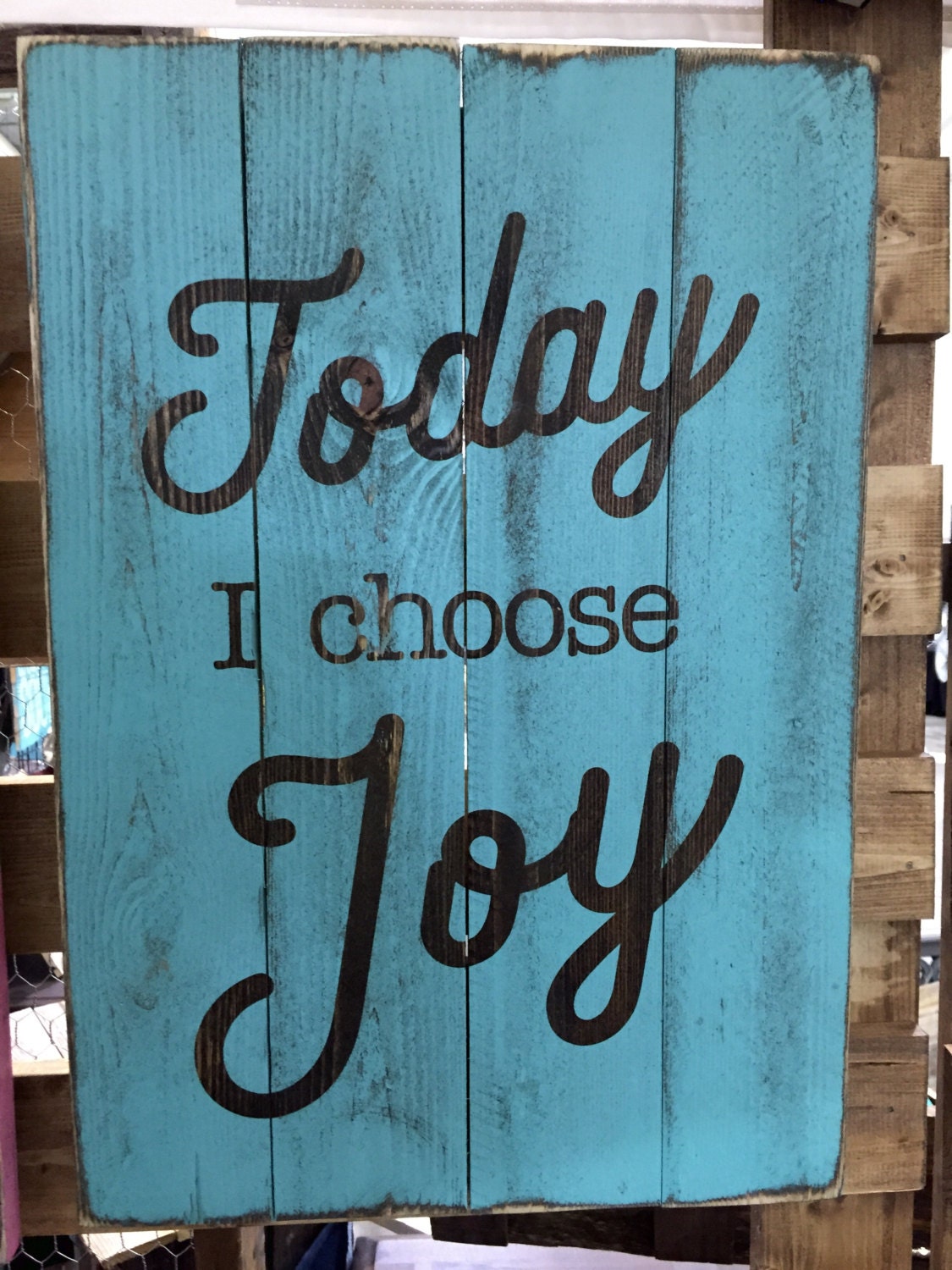 Today I Choose Joy Pallet Sign By Doublehworks On Etsy