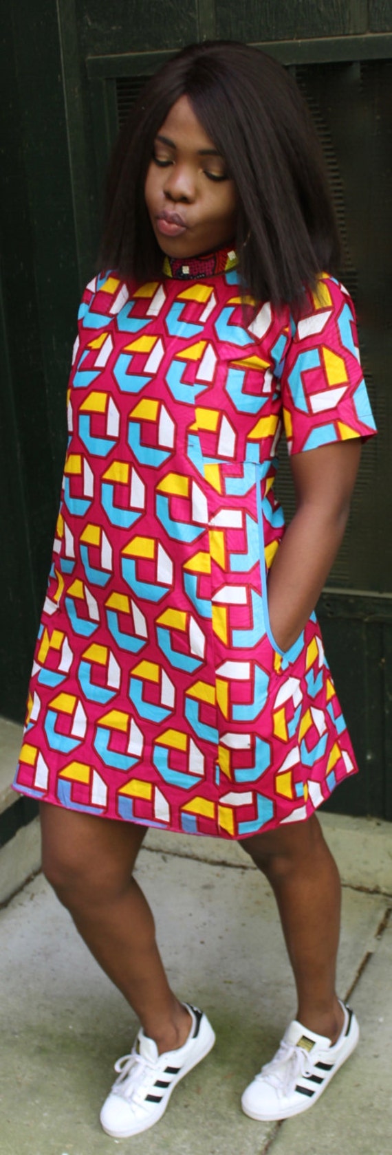 ankara shirt dress designs