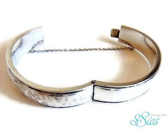 CA. 1920/30 BLISS BROTHERS wide silver bracelet