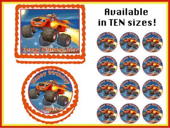 Blaze and the Monster Machines Edible Birthday by Stickerfinds