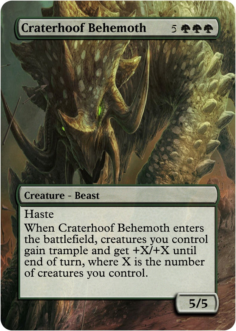 Craterhoof Behemoth Custom Art Foil or Non by CustomCardArtShop