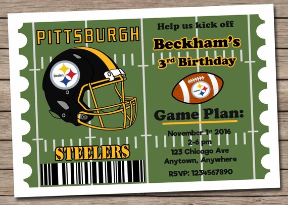 Steelers Party Invitations 10