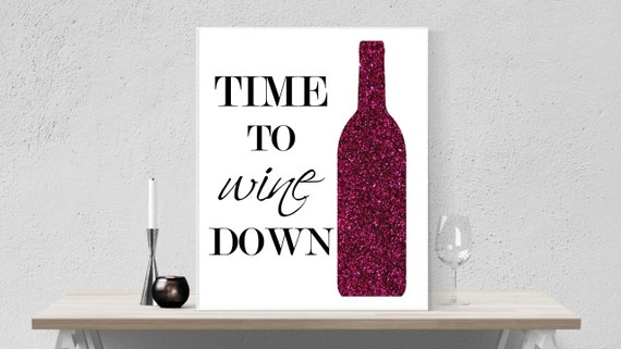 Wine Pun Bottle of Wine Funny Wine Quote Bar Sign Wine