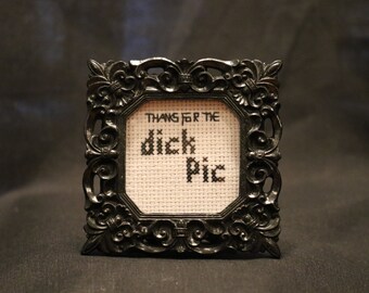 Framed cross stitch word art