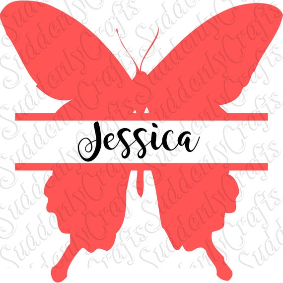 Download Butterfly 2 Split Monogram SVG