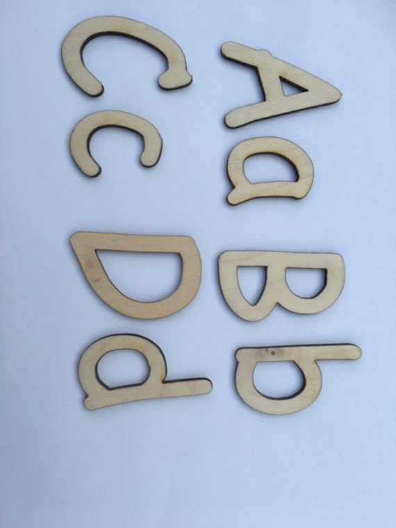 Laser Cut Wood Letters and Numbers Multiple Sizes Crafting