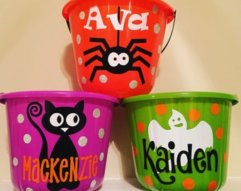 Personalized Halloween Buckets