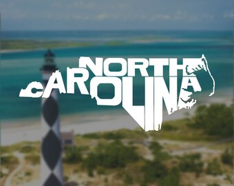 North Carolina Decal, North Carolina Sticker, Decal, Laptop Decal, Laptop Sticker, Macbook Decal