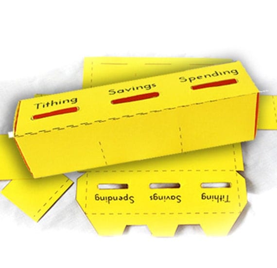 LDS 3-Section Tithing Box