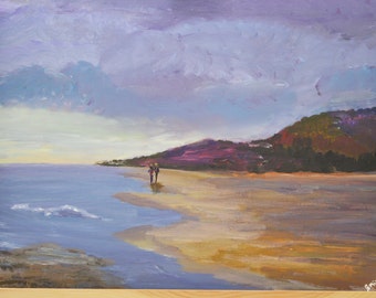 Scottish Lowlands landscape acrylic painting