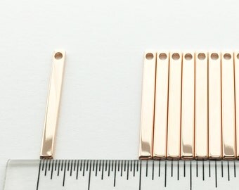 4 vertical bar pendant 16k Rose Gold Blank Bar, Jewelry Supply, Craft Supplies, Mignon and Mignon Supply Jewelry making, 4P6-R