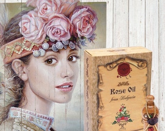 Pure Bulgarian rose oil / Damascena rose/ organic
