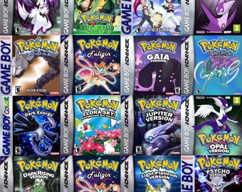 Pokemon Gameboy Custom Replicated Game Covers Replacement Artwork Complete With Box / Case Retro Repro Reproduction Nintendo Video Game