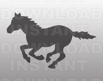 Mustang SVG-Horse SVG-Pony svg-Cowboy svg-Rodeo svg-Cutting Template-Vector Clip Art for Commercial & Personal Use-Cricut,Cameo,Silhouette