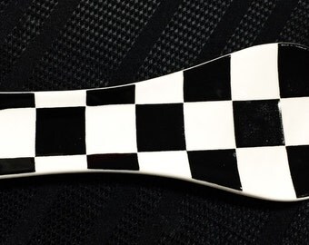 Spoon Rest. Checkerboard Spoon Rest. Handmade By Sara Hunter