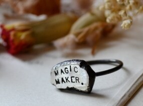 OCTOBER SALE- Magic Maker Molten Silver Ring