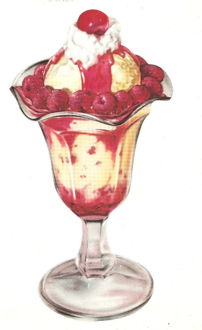 VINTAGE 1960'S ICE CREAM DieCUT Sign