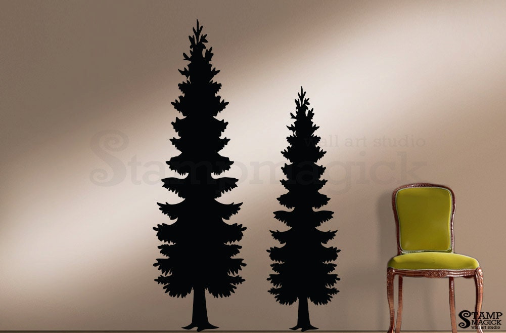 pine trees wall decal vinyl christmas tree wall art sticker pine trees wall decal vinyl christmas tree wall art sticker