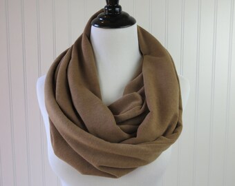 Camel Scarf - Tan Scarf - Beige Scarf - Camel Infinity Scarf - Tan Infinity Scarf - Infinity Scarf - Neutral Scarf