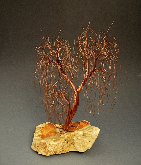Weeping Willow Recycled Wire Tree Sculpture 2184 FREE