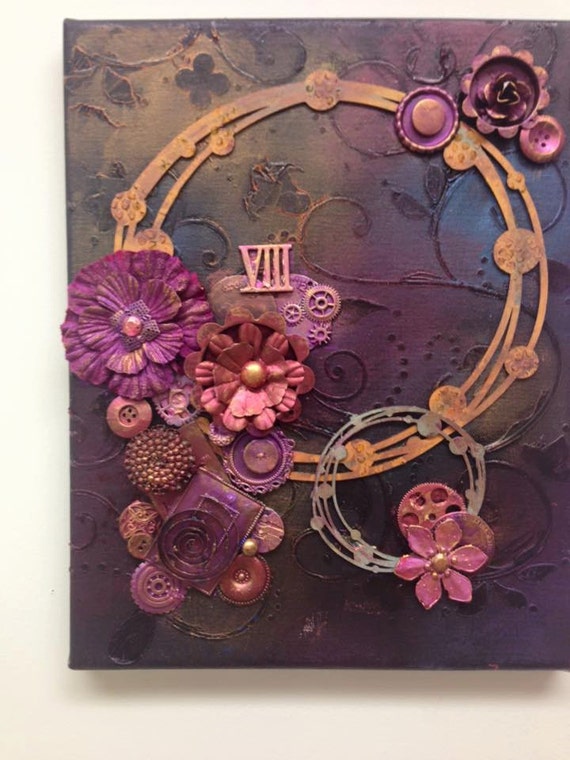 Items similar to Mixed Media Canvas;Original Art Canvas; Canvas Art